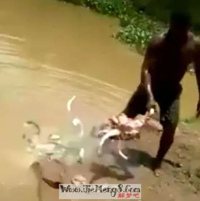 解梦，一个人把另一个人按着河里淹死了