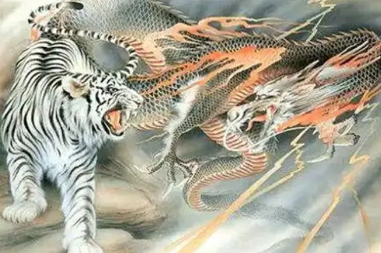 龙与白虎的梦境之战，解析右龙左虎的象征意义及内心映射