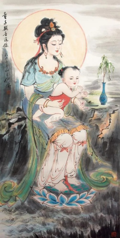 孕期梦境中的神圣启示，仙女菩萨的慈悲与祝福