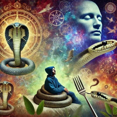 梦境的奥秘，探索梦见自己变成了蛇的深层含义与心理解析