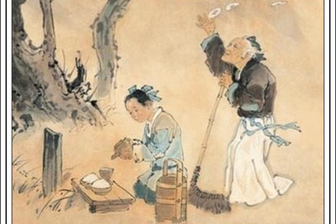 梦回往昔，与亲人重逢，梦见和奶奶给去世多年的爷爷烧纸