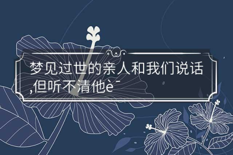 梦境中的低语，解析梦见与逝去亲人对话的深层含义