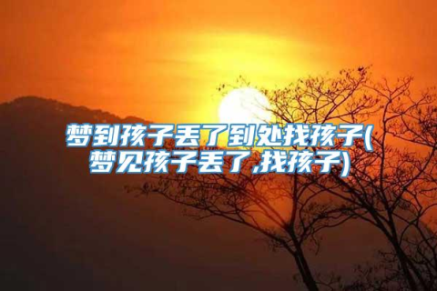 梦见孩子丢了，梦境背后的深层含义与心理解析